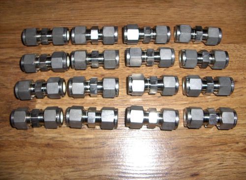 (16) NEW Swagelok Stainless Steel Union Tube Fittings SS-600-6
