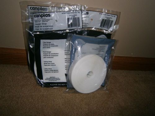 Lot of 4 canplas 3/4&#034; x 25&#039; plastic hanger strap pipe duct tubing utility new for sale