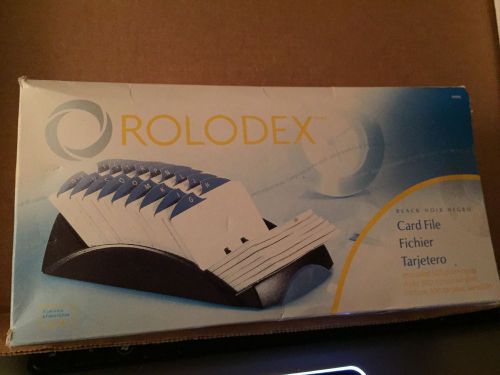 Rolodex 66998 vip open tray card file with 24 a-z guides holds 500 cards black for sale
