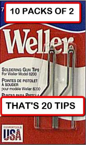 (10 PACKS) WELLER 7135W  Solder Tip Replacement for 8200 Solder Gun, 2 per Pack