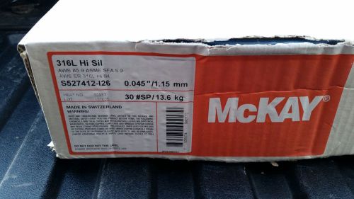 30LB Spool McKAY S527412-I26 316L HI SIL STAINLESS STEEL WELDING WIRE 0.45&#034; DIA