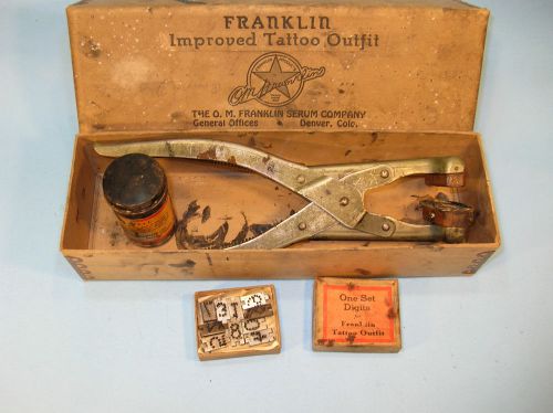 Franklin animal tattoo kit w/ 7/16&#034; numbers set for sale