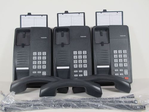 LOT of 3 (THREE) Toshiba DKT 3001 DKT3001 TELEPHONES &#034;WALL MOUNT READY&#034;