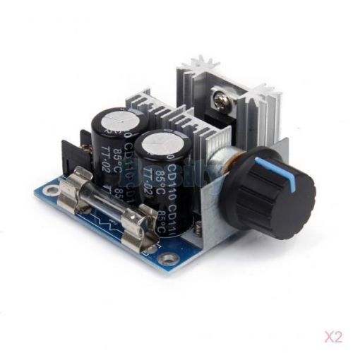 2x 12v-40v 10a pwm dc motor speed controller with knob switch governor 400w max for sale