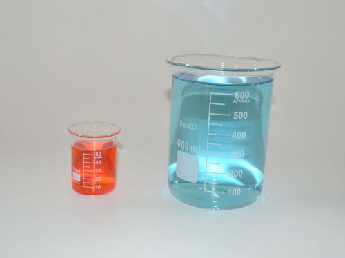 Beaker set 600 50 ml griffin graduated borosilicate glass beakers measuring new for sale