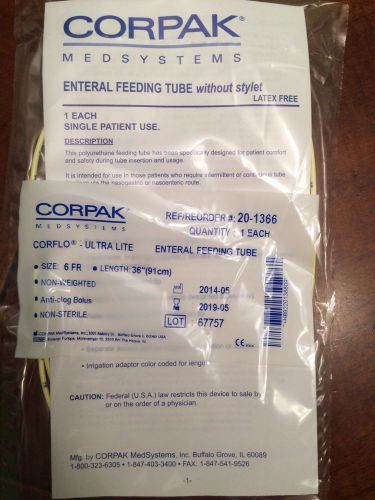 Corpak 20-1366 Corflo Ultra Lite Enteral Feeding Tube