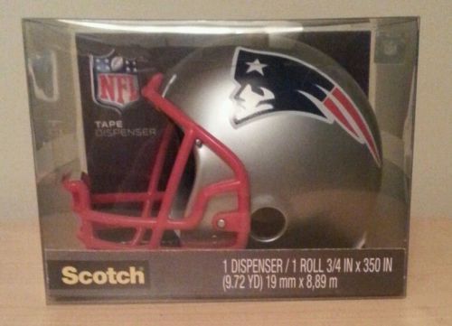 NFL Helmet Tape Dispenser, New England Patriots, Plus 1 Roll Tape 3/4&#034; x 350&#034;