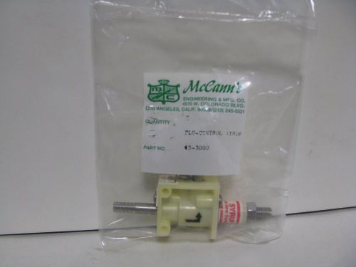 McCann Syrup Flow Control McCann Part# 45-3000 1/4&#034; Barb Fitting