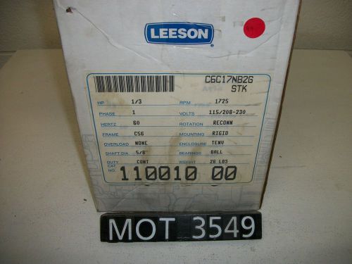 New leeson .33 hp 110010.00 c56 frame single phase motor (mot3549) for sale