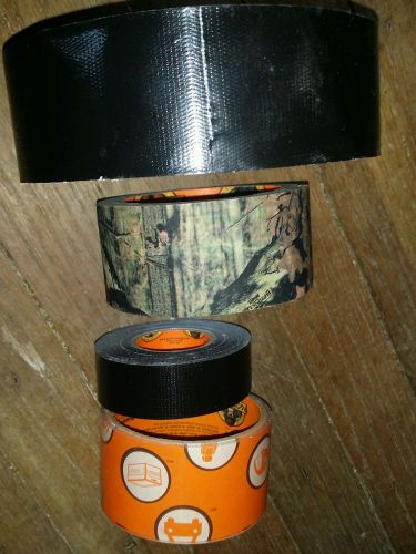 Gorilla tape assorted lot 4 black duct  clear repair tape to go camo free ship for sale