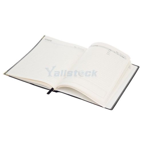 Pu leather meeting minutes loose-leaf notebook black 100-sheet for sale