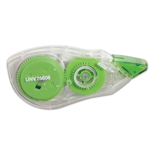 Correction Tape with Two-Way Dispenser, Non-Refillable, 1/5&#034; x 472&#034;, 6/Pack