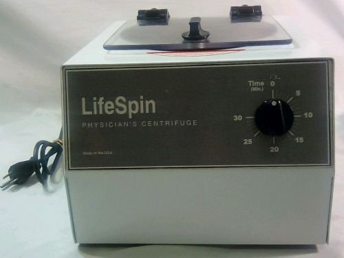 LifeSpin 614E 115V Centrifuge Lab Diagnostic Specimen Exam Drucker 60hz 1.0 amps