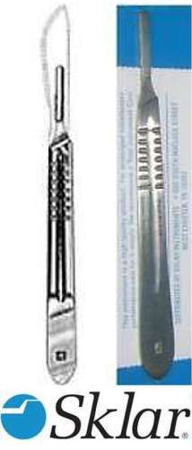 SKLAR MERIT Stainless Steel Scalpel Blade Handle #4 For #20 #21 #22 #23 #24 #25