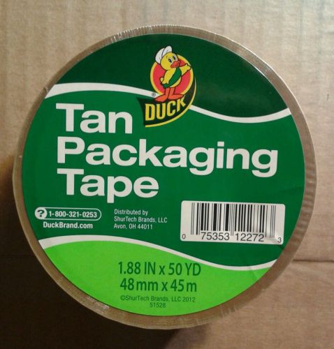 1 Roll Tan Brown Duck Packaging Tape 1.88&#034;x 50 yds. Packing Tape ShippingTape