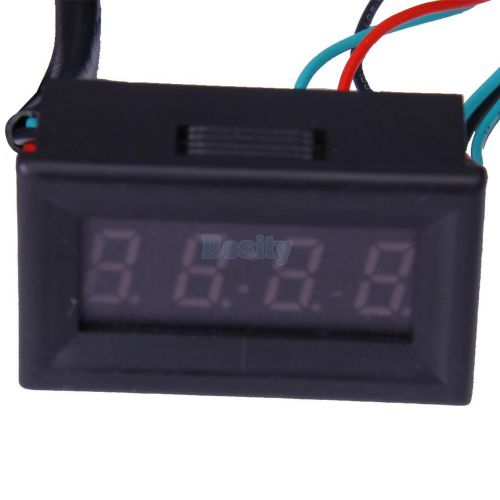 3  1/2  4 mode led 0.3&#034; digital display gauge time temperature voltage meter red for sale