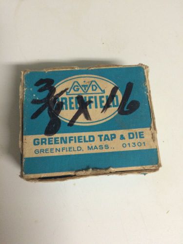 Greenfield Tap &amp; Die 3/8x16 NC. Vintage Box Of 12 Taps