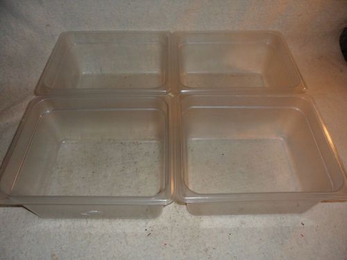 4 cambro plastic insert pans