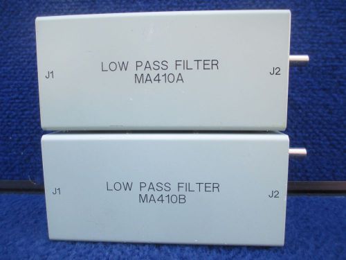 #T220 Lot of 2 Anritsu Microwave Low Pass Filter Models: MA410A &amp; MA410B