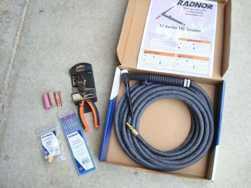 RADNOR 17FV-25-R 25ft 125Amp Air-Cooled Complete TIG Welding Torch Package