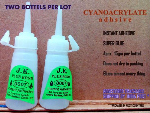 Cyanoacrylate Adhesive Instant Super Glue 15g  instant adhesive  lot of  2 pack