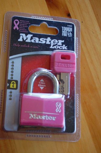 Pink Breast Cancer Master Padlock with 2 Keys NIP