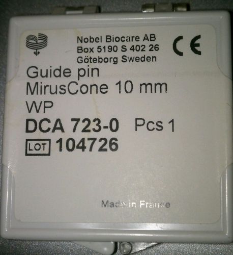Nobel biocare guide pin miruscone 10mm wp da 723-0 for sale