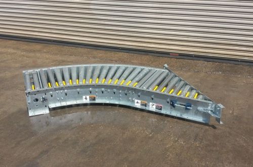 Hytrol 16&#034; x 45 degree curve, roller case conveyor for sale
