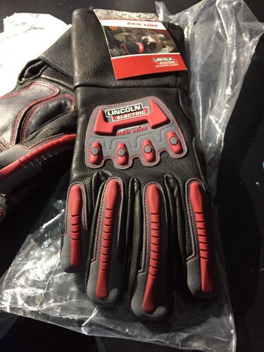 LINCOLN ELECTRIC RED LINE K3109-L ROLL CAGE LEATHER WELDING GLOVES LARGE NWT