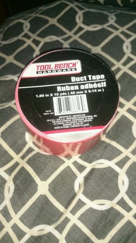 Duct tape red TOOL BENCH HARDWARE NEW  TAPE 1.89&#034; X 10 YDS  cool color
