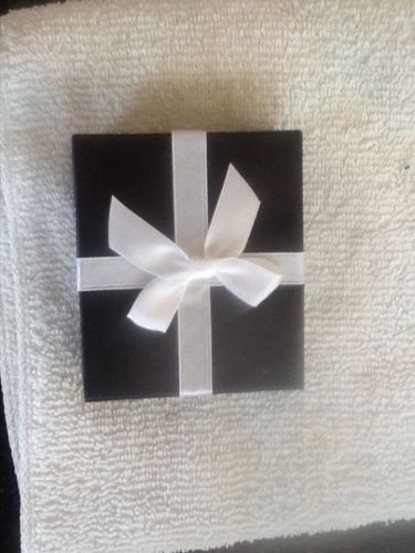 1 dozen black jewelry boxes white bow attached , 2 free boxes other sizes
