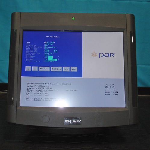 Par PARTECH EverServ 6000 POS Point of Sale Touch Screen Retail Terminal M7125