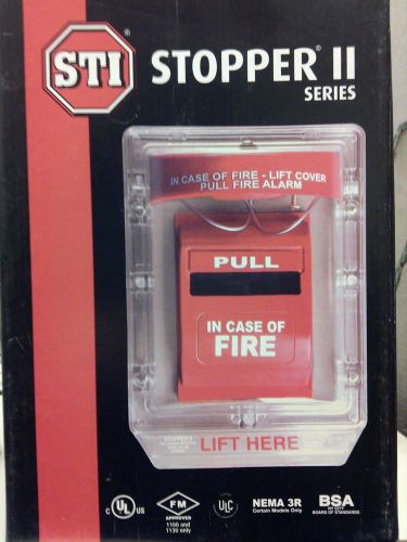 Sti stopper ii fire alarm pull station cover sti 1230 nib sealed for sale