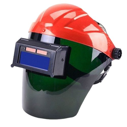 Red Solar Auto Darkening Welding Helmet Semi-open Solar Face Shield Solder Mask