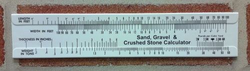Sand, Gravel &amp; Crushed Stone Calculator Slide Rule Made In USA!!!