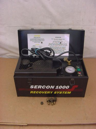 TECHNICAL CHEMICAL CO - SERCON 1000 - REFRIGERANT RECOVERY SYSTEM MODEL SR1000