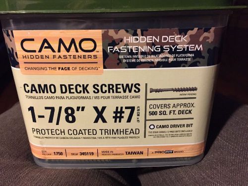 CAMO Marksman Screws 1 7/8 &#034; X #7 Hidden Deck Fasteners 1750 ct / 500 sq. ft.