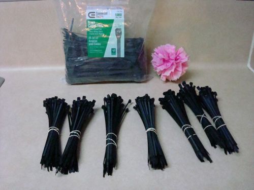 Gardner bender 8in cable ties indoor outdoor 75lb strong black 50 pieces uv resi for sale