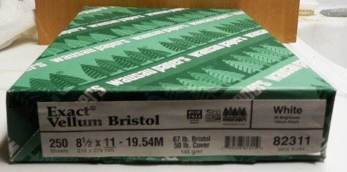 2 pack Exact Vellum Bristol Cover Stock, 67 Lbs., 8-1/2 X 11, 250 Sheet each