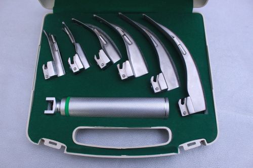 Macintosh  Conventional Laryngoscope Set- 6 blades + 1 handle + Case ,Meditronix