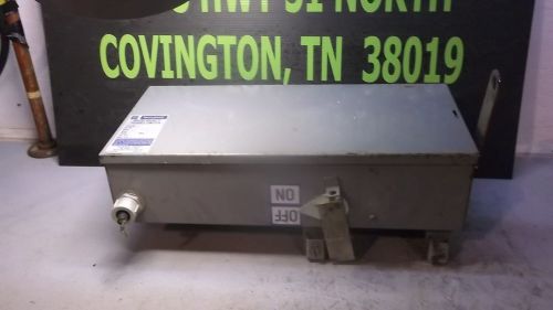 WESTINGHOUSE FUSIBLE SWITCH, 60 AMP, 600 VOLTS, CAT# 1TAP362, 3 WIRE, USED