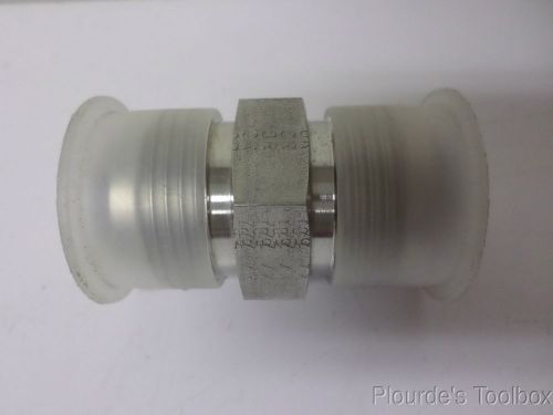 New parker 7/8&#034; tube ss triple-lok 37° flare jic straight union, 14-htx-ss for sale