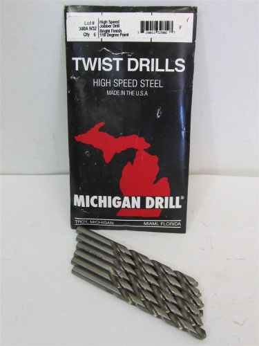 Michigan Drill 300A-9/32, 9/32&#034;, HSS Jobber Length Drill Bit - 6 each