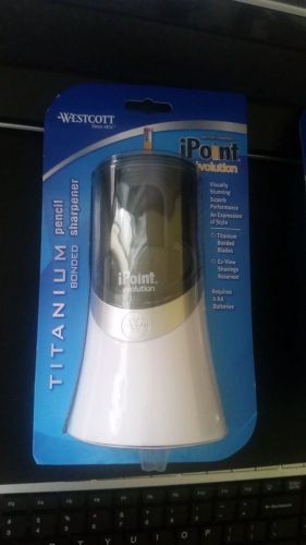 Westcott iPoint Titanium Non Stick Electric Pencil Sharpener (Battery Operated)