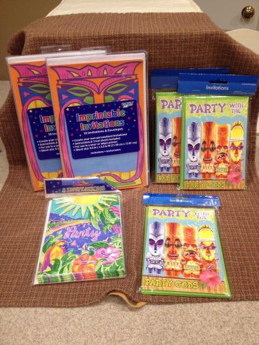LUAU INVITATION!! Lot of 6 packages!! New in original packages!! ALOHA!!