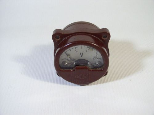 Rare ANALOG DC   0 - 6 volt meter, 0 - 5 milli amper meter,  USSR.