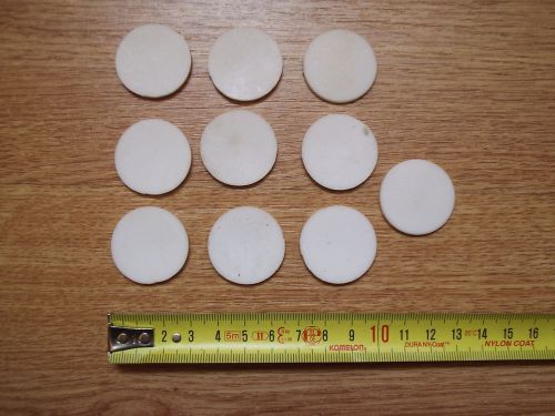 10 pcs. x Teflon PTFE OD 30mm x 3mm Polytetrafluoroethylene THK Sheet white