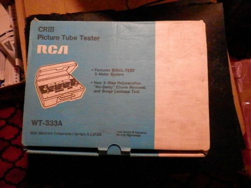 Vintage RCA CRIII WT-333A Picture tube tester/Rejuvenator LNIB with Manuals (NR)
