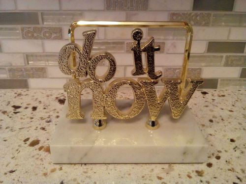 DO IT NOW Marble Base Letter Mail Desk Organizer ~ ITALY