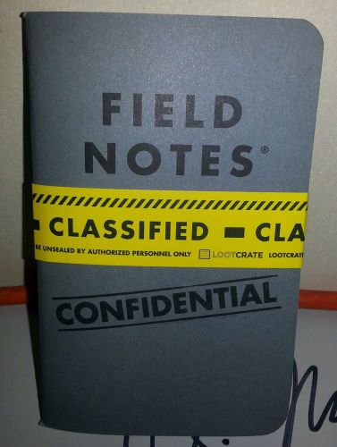 Field Notes Exclusive Limited Lootcrate Confidential Graph Paper Lined Notebook